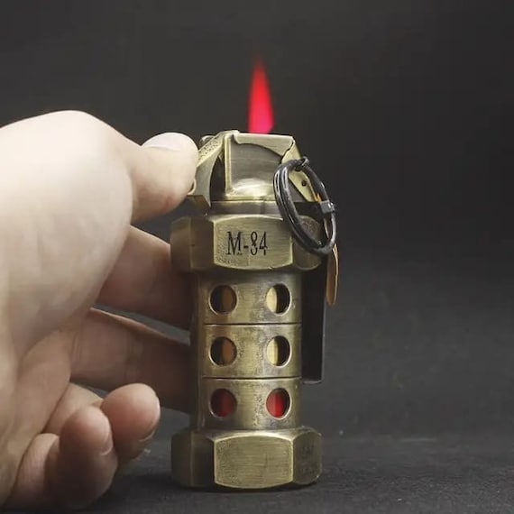 hand grenade cigarette lighter hand grande style turbo jet pink flame windprof cigarette lighter