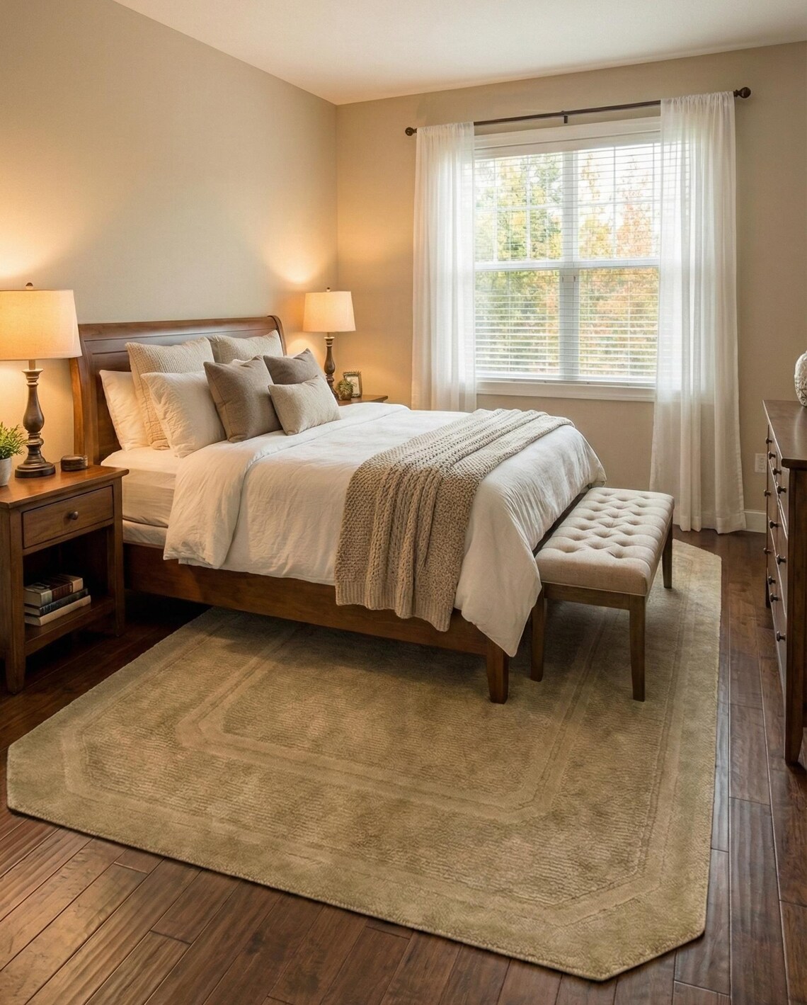 Harper Hand-tufted Wool Area Rug With Framed Border – Modern Solid ...