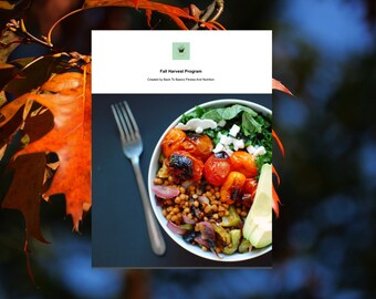 Plan de comidas de cosecha de otoño de 6 días