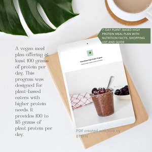 7-Day Vegan High Protein Meal Plan (plant-based)
