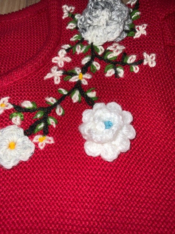 S M L Austrian cardigan wool embroidered knitted … - image 6
