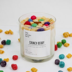 Captain Crunch Berry Candle | Captain Crunch-kaars | Kaars Berry Crunch | Graankaars | Voedselkaars | Sojakaars | Kaarsgunsten