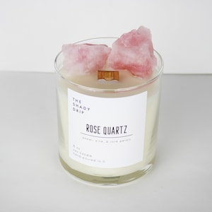 Rose Quartz Candle | Crystal Candle | Intention Candle