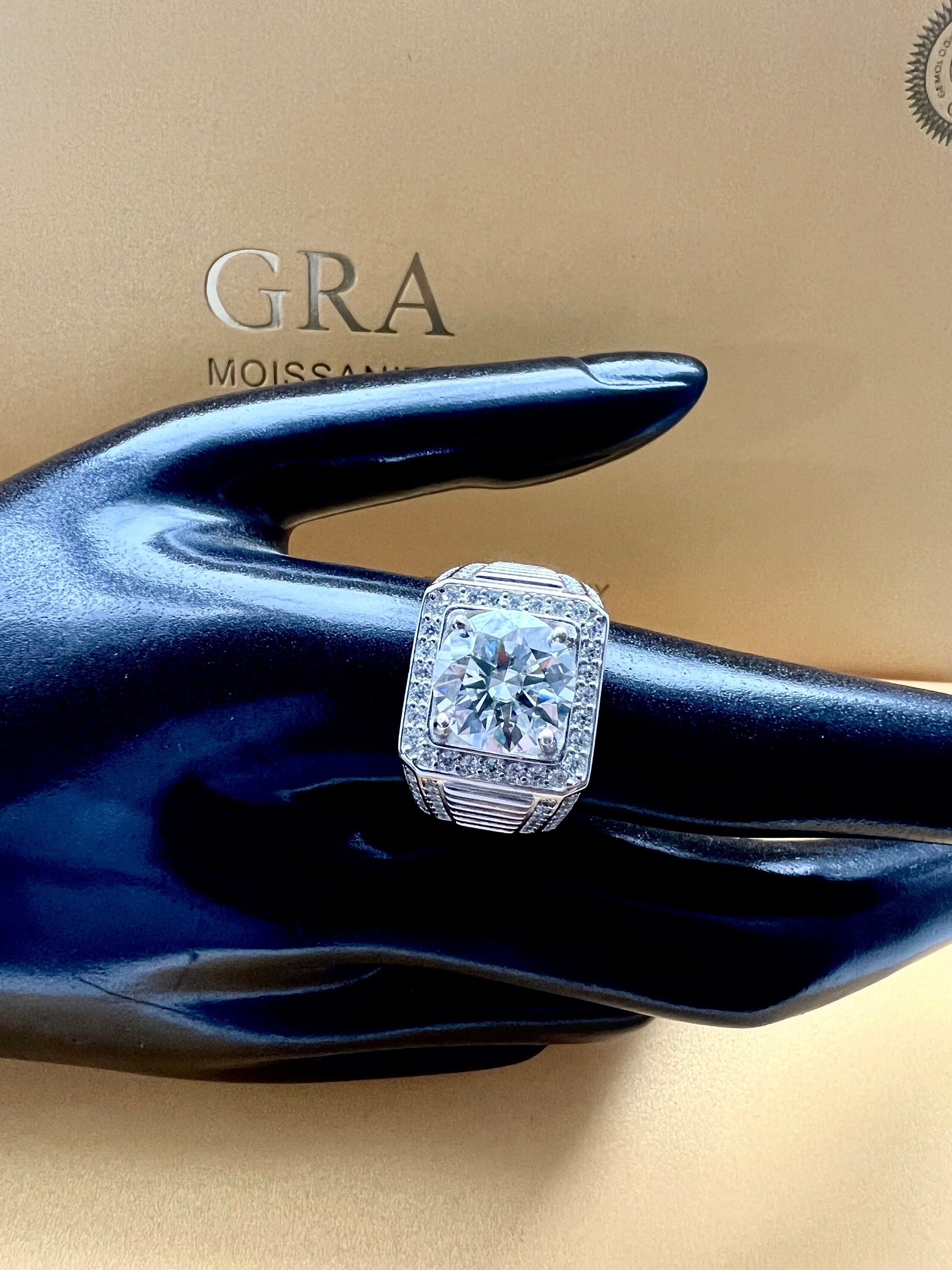 Ciondolo Uomo In Argento 925 Con Moissanite 2-5 Ct – Animas Jewels, Fatto Su Ordine - Foto 2