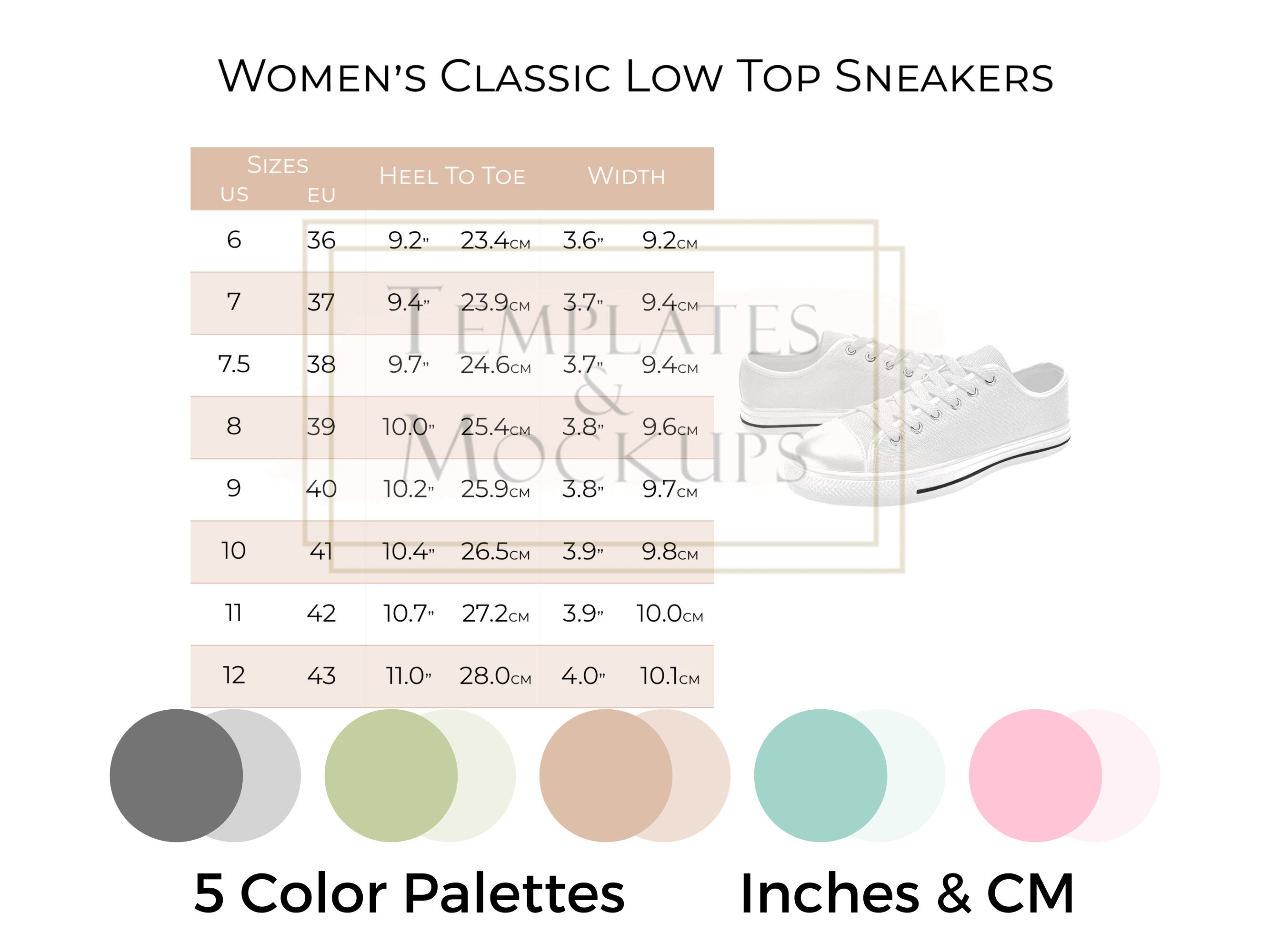 Shoe size store conversion female