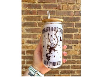 Vaso de vidrio de 16 oz Going For Blood