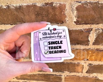 Pegatina de lectura para San Valentín