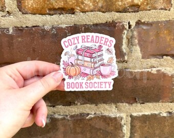 Pegatina de lectores acogedores