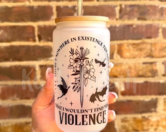 16 oz Fourth Wing Glass Tumbler *NEW DESIGN*