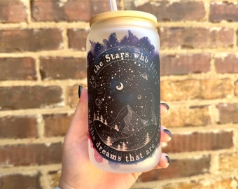 16 oz To The Stars Who Listen Glass Tumbler