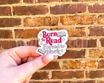 Pegatina Nacido para leer