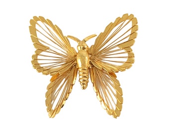 Vintage Monet Gold Tone Butterfly 