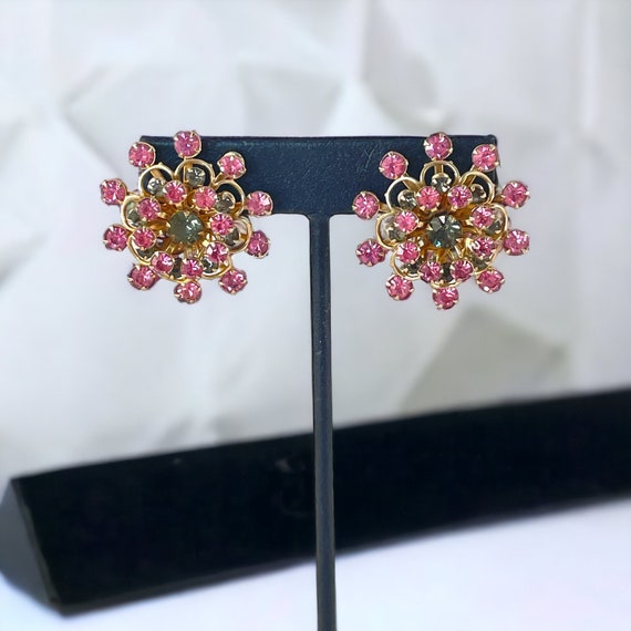 Vintage Pink & Light Colorado Rhinestones Light G… - image 5