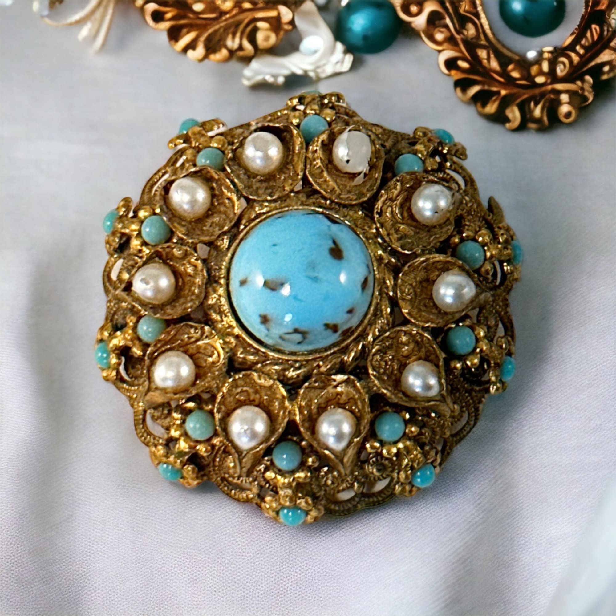 Vintage Czech Brooch - Etsy Vintage Czech Brooch - Etsy