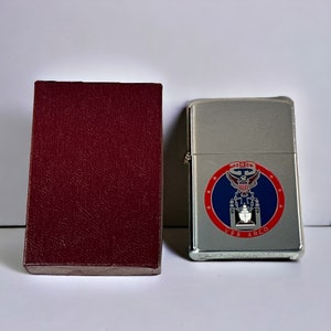 Vintage USS Arco Japan Konwal Super Lighter | Red Blue Enamel Submarine Bay Design Collectible Lighter | Navy Collector Gift