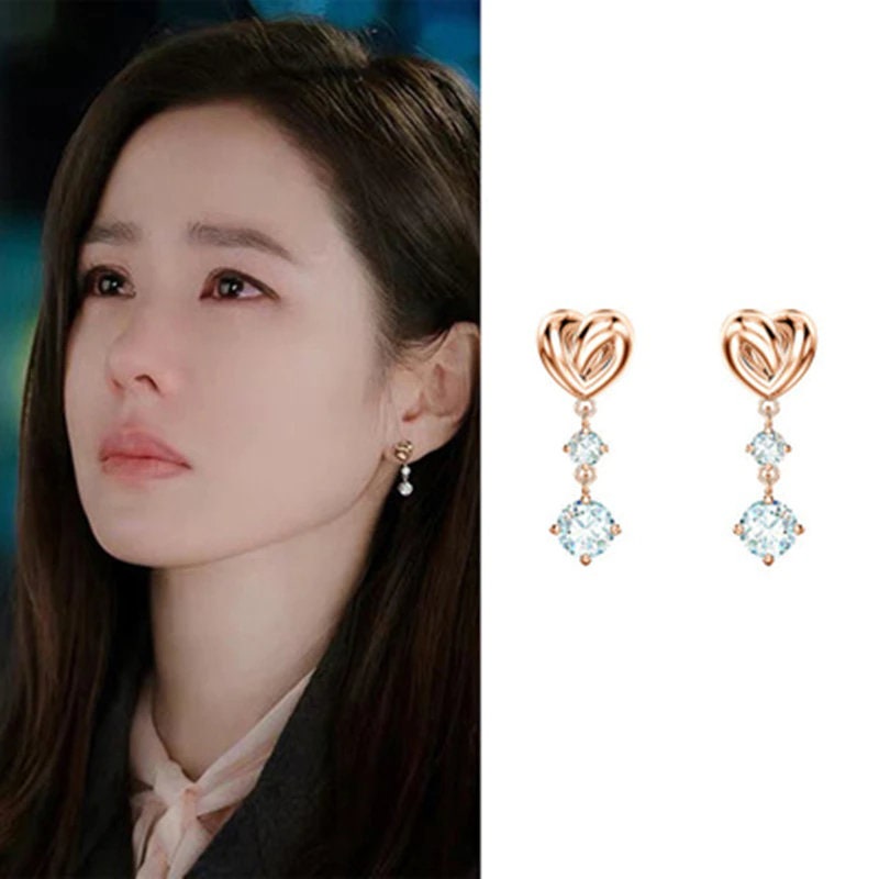 Crash Landing on You Son Ye jin Heart Earring Etsy Australia