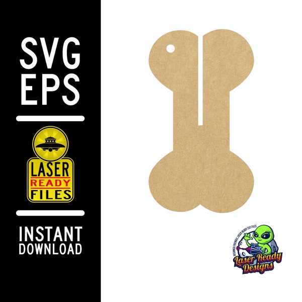 Dog Bone Shaped Poop Bag Holder Laser SVG and EPS File - Digital Download, Glowforge Laser File