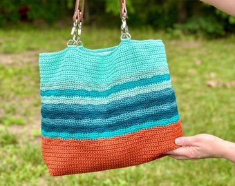 Crochet Tote Bag | Crochet Pattern PDF Digital Download | Easy Crochet Tote, Summer Tote, Cotton Crochet Tote, Everyday Crochet Tote Bag