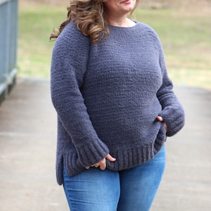 Oversized Crochet Sweater Pattern XS-5X - PDF Digital Download - Bulky Sweater, Boxy Crochet Sweater, Easy Crochet Sweater, Crochet Pullover