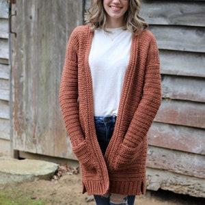 Harvest Cardigan / Crochet Pattern sizes XS-5X / PDF Digital Download / Beginner crochet cardigan, relaxed easy fit cardigan, fall cardigan image 1