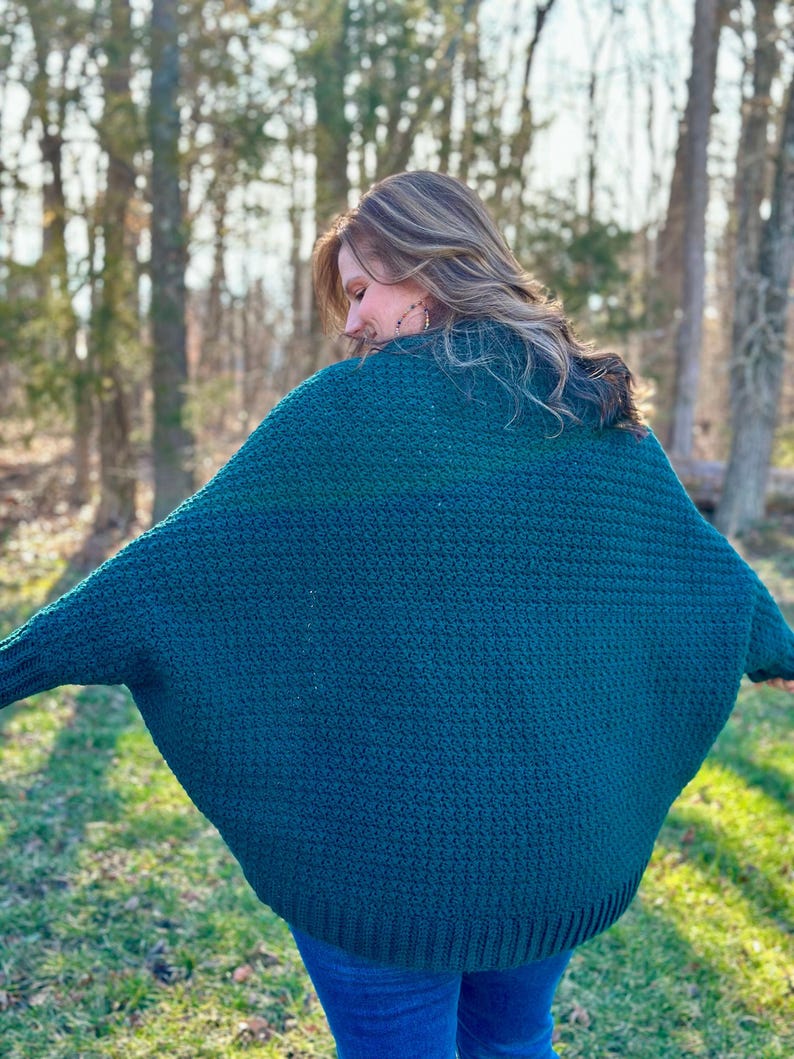 beginner friendly oversized cocoon cardigan crochet pattern