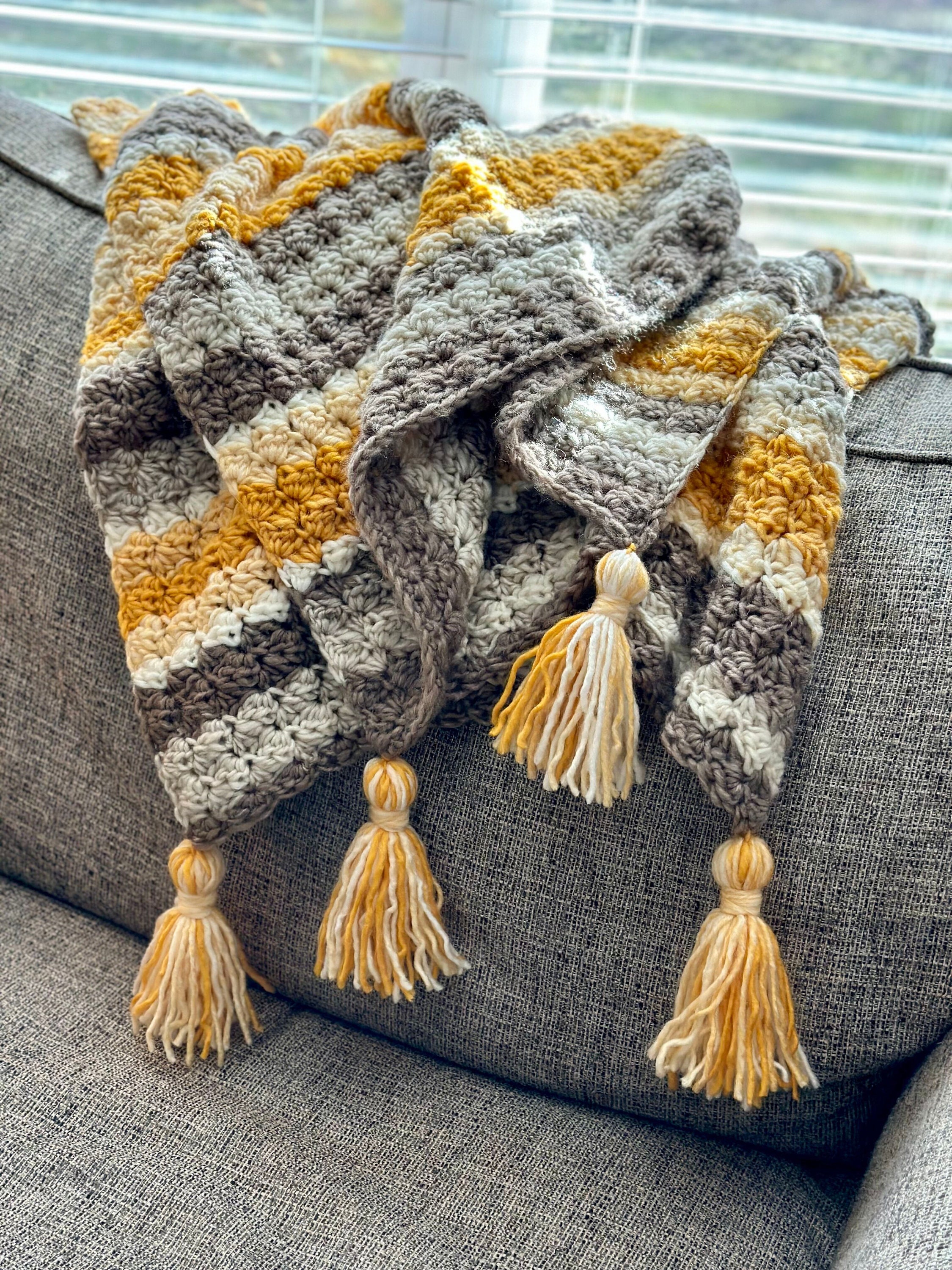 Hopeful Throw Bulky Crochet Throw Pattern PDF Digital Download Beginner