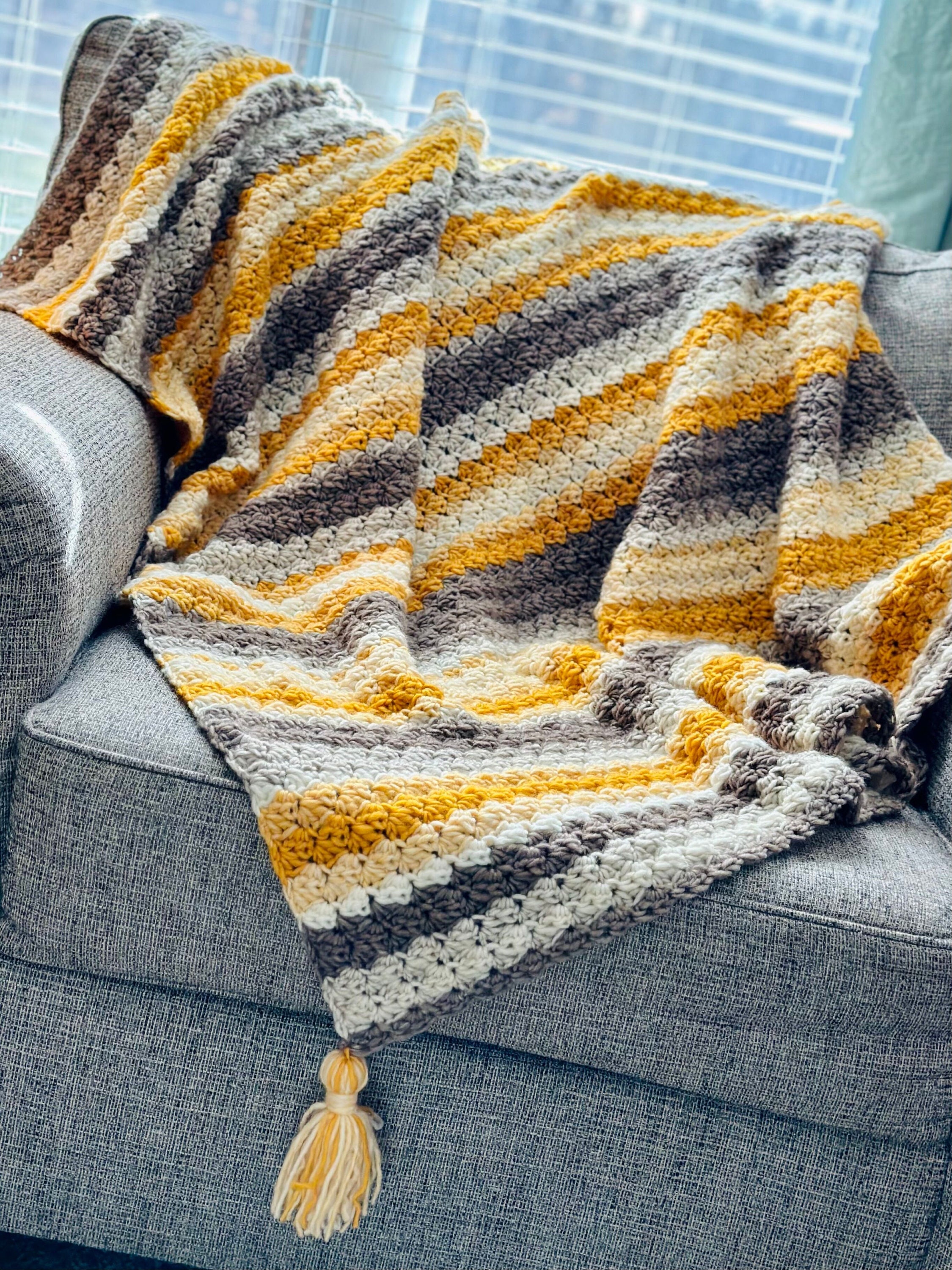 Hopeful Throw Bulky Crochet Throw Pattern PDF Digital Download Beginner