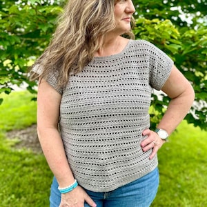 Easy Crochet Top Pattern | PDF Digital Download | Summer Crochet Top, Lightweight Crochet Top, Summer Sweater, Crochet Sweater
