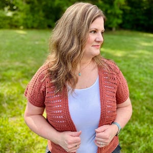 Lightweight Crochet Cardigan PDF Pattern | DIGITAL DOWNLOAD | Summer Cardigan, Summerweight, Open Mesh Stitch, Beginner Friendly, Cotton image 11