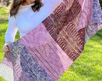 Lightweight Crochet Wrap Pattern | PDF Digital Download | Easy Crochet Wrap Pattern, Spring Wrap, Colorful Wrap, Lightweight Crochet Shawl