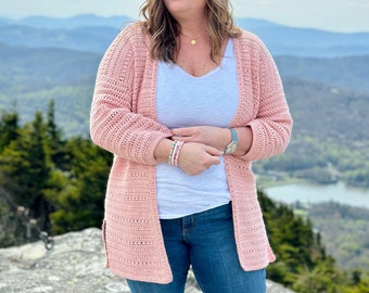 Lightweight Crochet Cardigan Pattern-Sizes XS-5X | PDF Digital Download | Easy Crochet, Cotton Cardigan, Spring Cardigan, Beginner Crochet