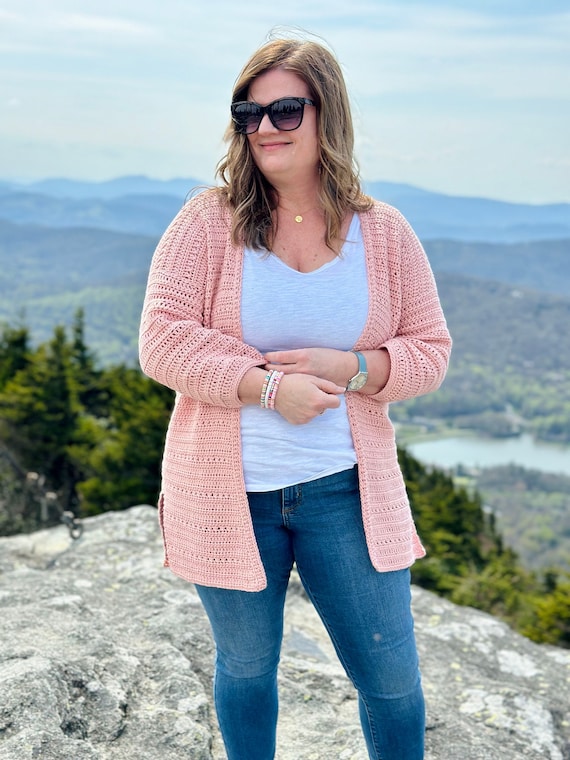Lightweight Crochet Cardigan Pattern-Sizes XS-5X | PDF Digital Download | Easy Crochet, Cotton Cardigan, Spring Cardigan, Beginner Crochet