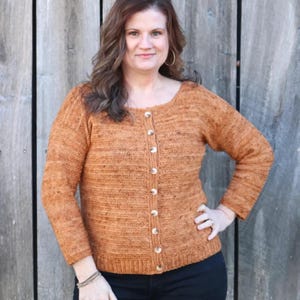 Buttoned Crochet Cardigan Pattern | PDF Digital Download | Sizes XS-5X, Button-down Cardigan, Lightweight Crochet Cardigan, Crochet Sweater
