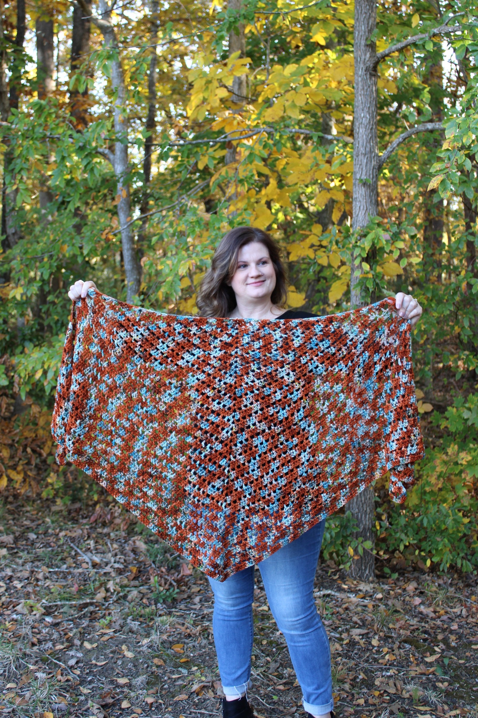 Easy Crochet Triangle Scarf Pattern PDF DIGITAL DOWNLOAD - Beginner ...