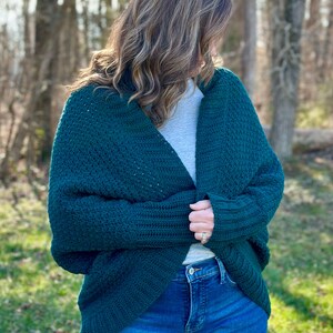 beginner friendly oversized cocoon cardigan crochet pattern