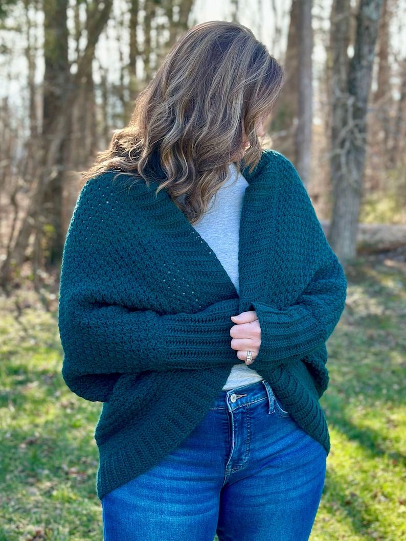 beginner friendly oversized cocoon cardigan crochet pattern