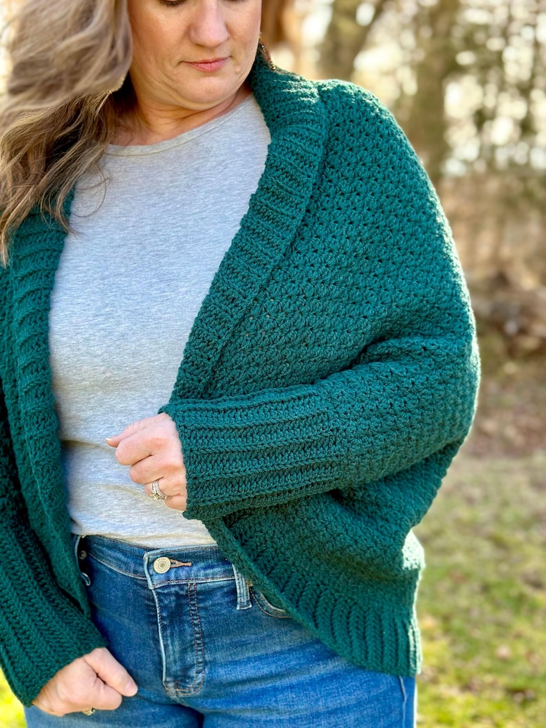beginner friendly oversized cocoon cardigan crochet pattern