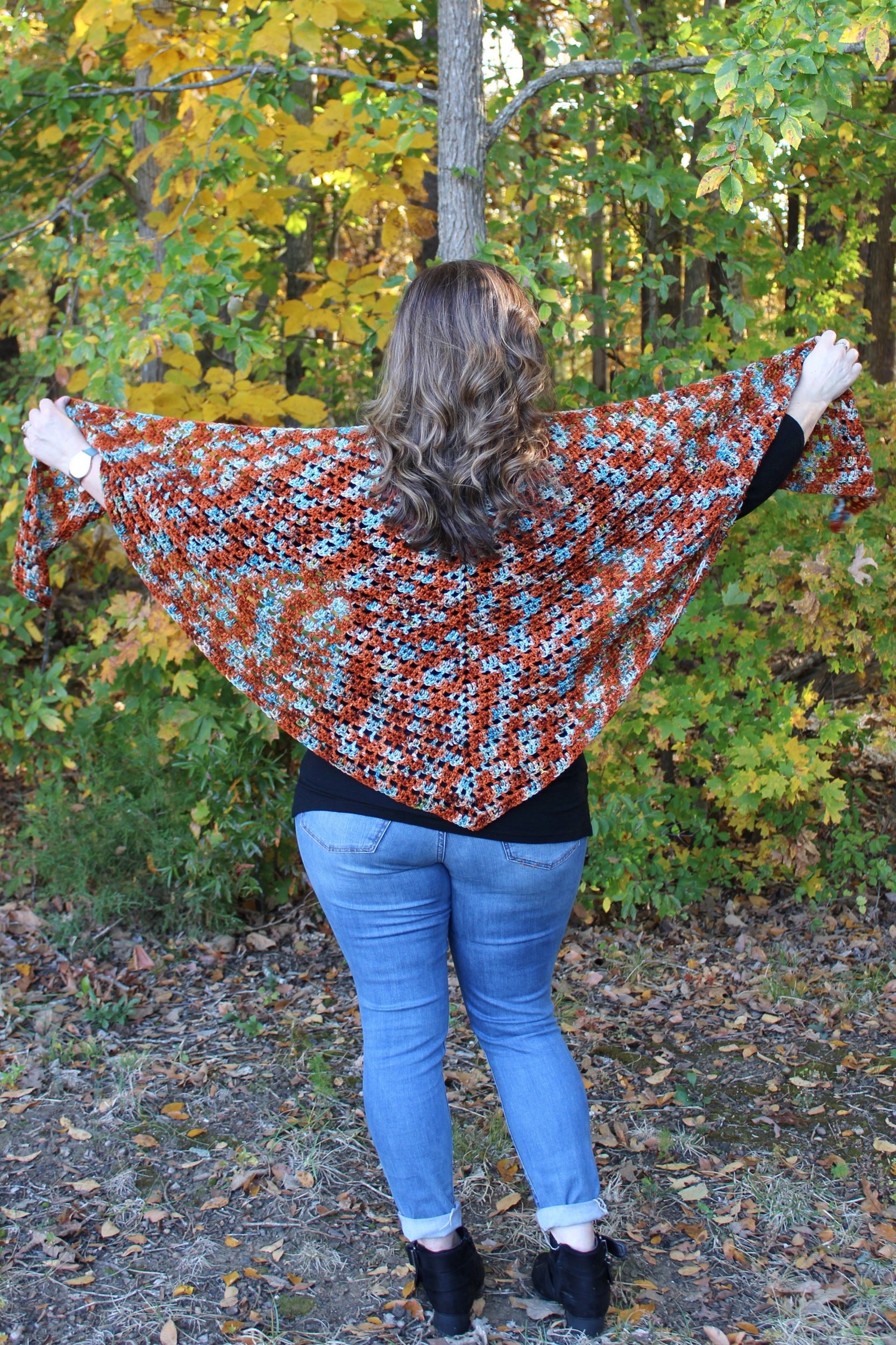 Easy Crochet Triangle Scarf Pattern PDF DIGITAL DOWNLOAD - Beginner ...