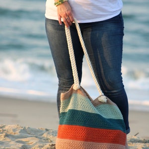Crochet Beach Bag - Seaside Beach Tote | Crochet Pattern PDF Digital ...