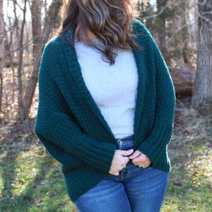 beginner friendly oversized cocoon cardigan crochet pattern