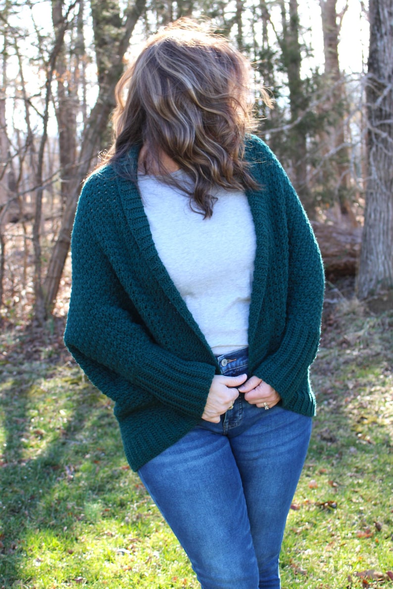 beginner friendly oversized cocoon cardigan crochet pattern
