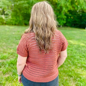 Lightweight Crochet Cardigan PDF Pattern | DIGITAL DOWNLOAD | Summer Cardigan, Summerweight, Open Mesh Stitch, Beginner Friendly, Cotton image 2