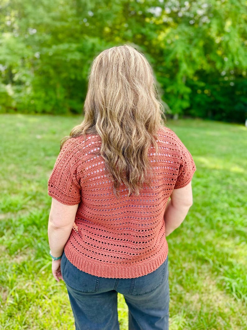 Lightweight Crochet Cardigan PDF Pattern | DIGITAL DOWNLOAD | Summer Cardigan, Summerweight, Open Mesh Stitch, Beginner Friendly, Cotton image 2