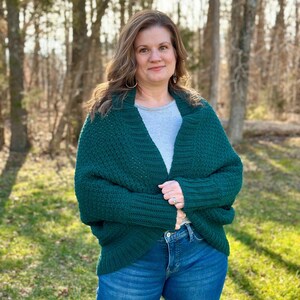beginner friendly oversized cocoon cardigan crochet pattern