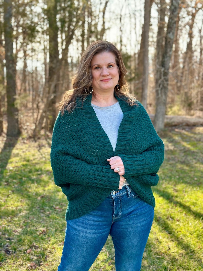 beginner friendly oversized cocoon cardigan crochet pattern