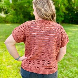 Lightweight Crochet Cardigan PDF Pattern | DIGITAL DOWNLOAD | Summer Cardigan, Summerweight, Open Mesh Stitch, Beginner Friendly, Cotton image 9