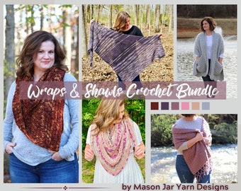 Shawls & Wraps Crochet Pattern Bundle | PDF DIGITAL DOWNLOAD | Crochet Shawl, Crochet Wrap, Crochet Pattern Bundle, Easy Crochet Pattern