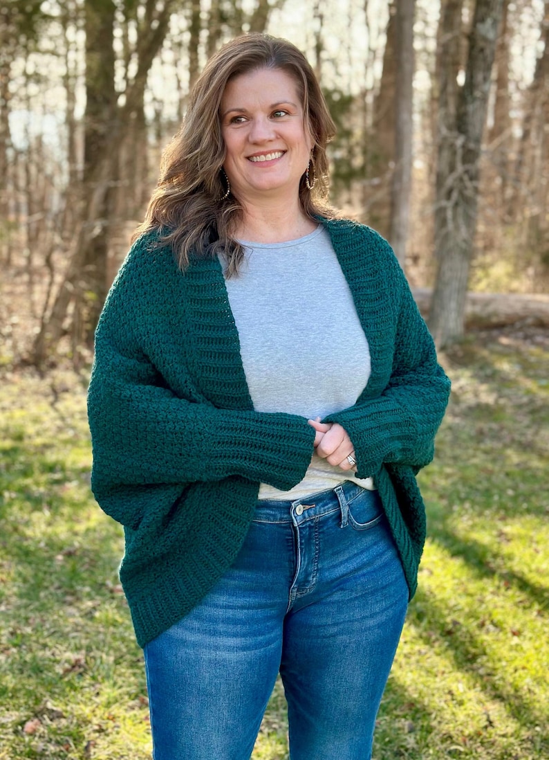 beginner friendly oversized cocoon cardigan crochet pattern
