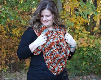 Easy Crochet Triangle Scarf Pattern PDF DIGITAL DOWNLOAD - Beginner-friendly crochet scarf, seasonal crochet, fall scarf, crochet wrap