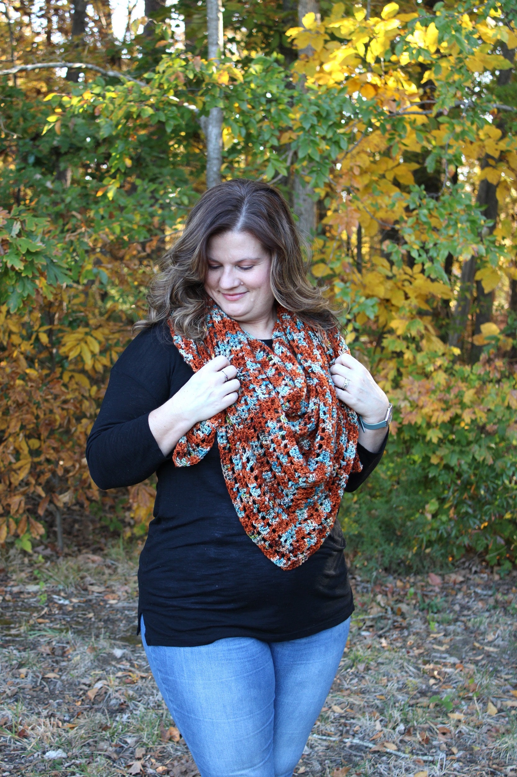 Easy Crochet Triangle Scarf Pattern PDF DIGITAL DOWNLOAD - Beginner ...